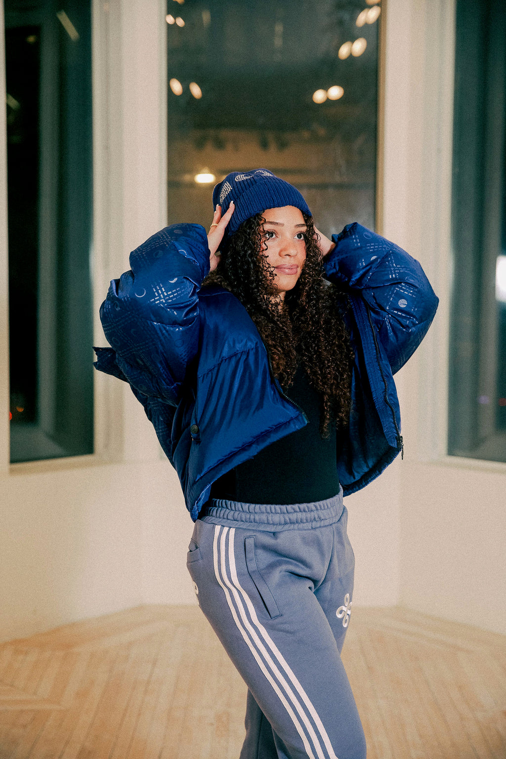 Dream Working Cloud Puffer Jacket  Navy Blue