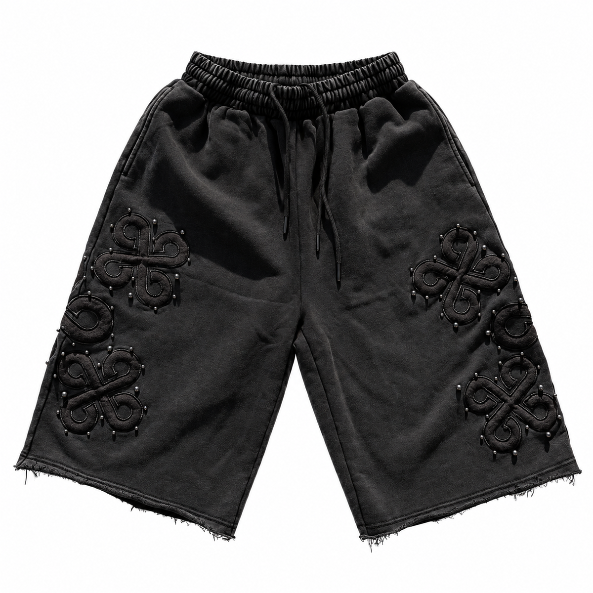 DW Studded Crest Shorts (Black)