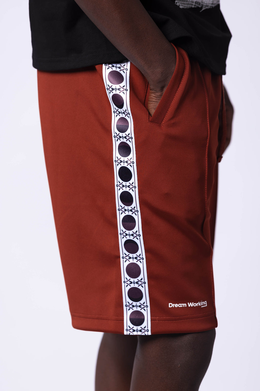 DW Track Shorts Burgundy