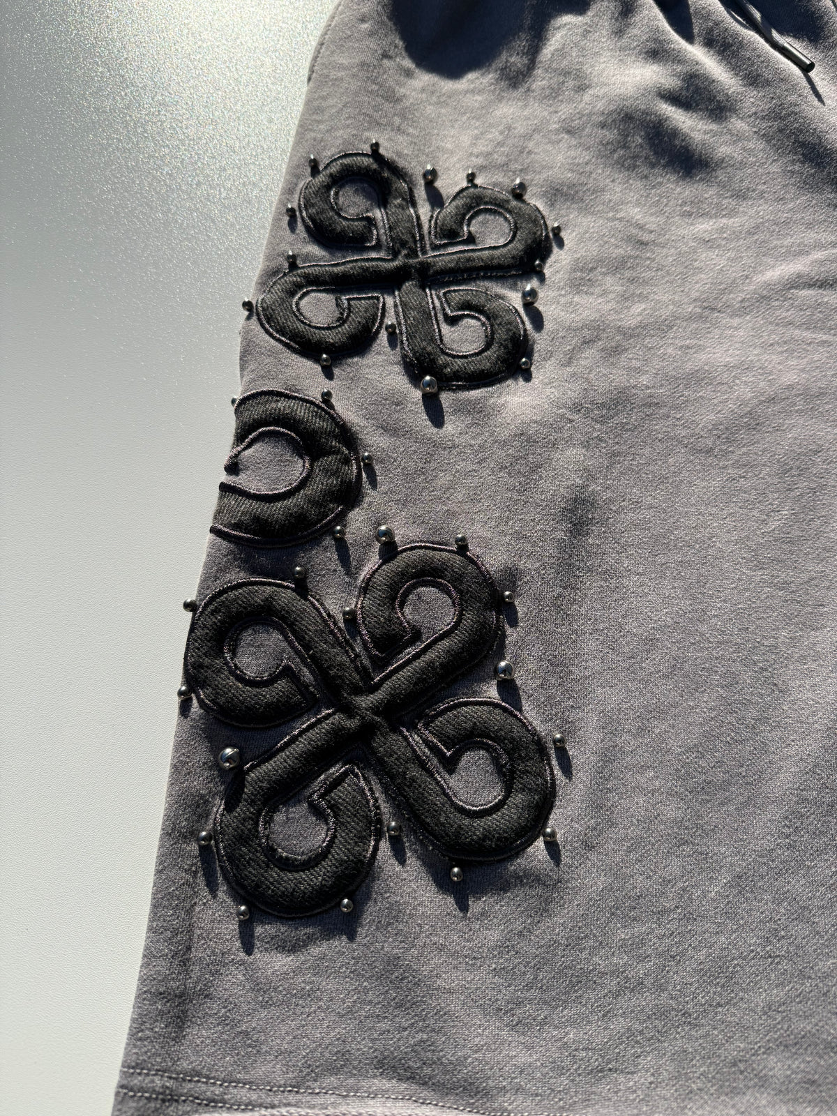 DW Studded Crest Shorts (Grey)