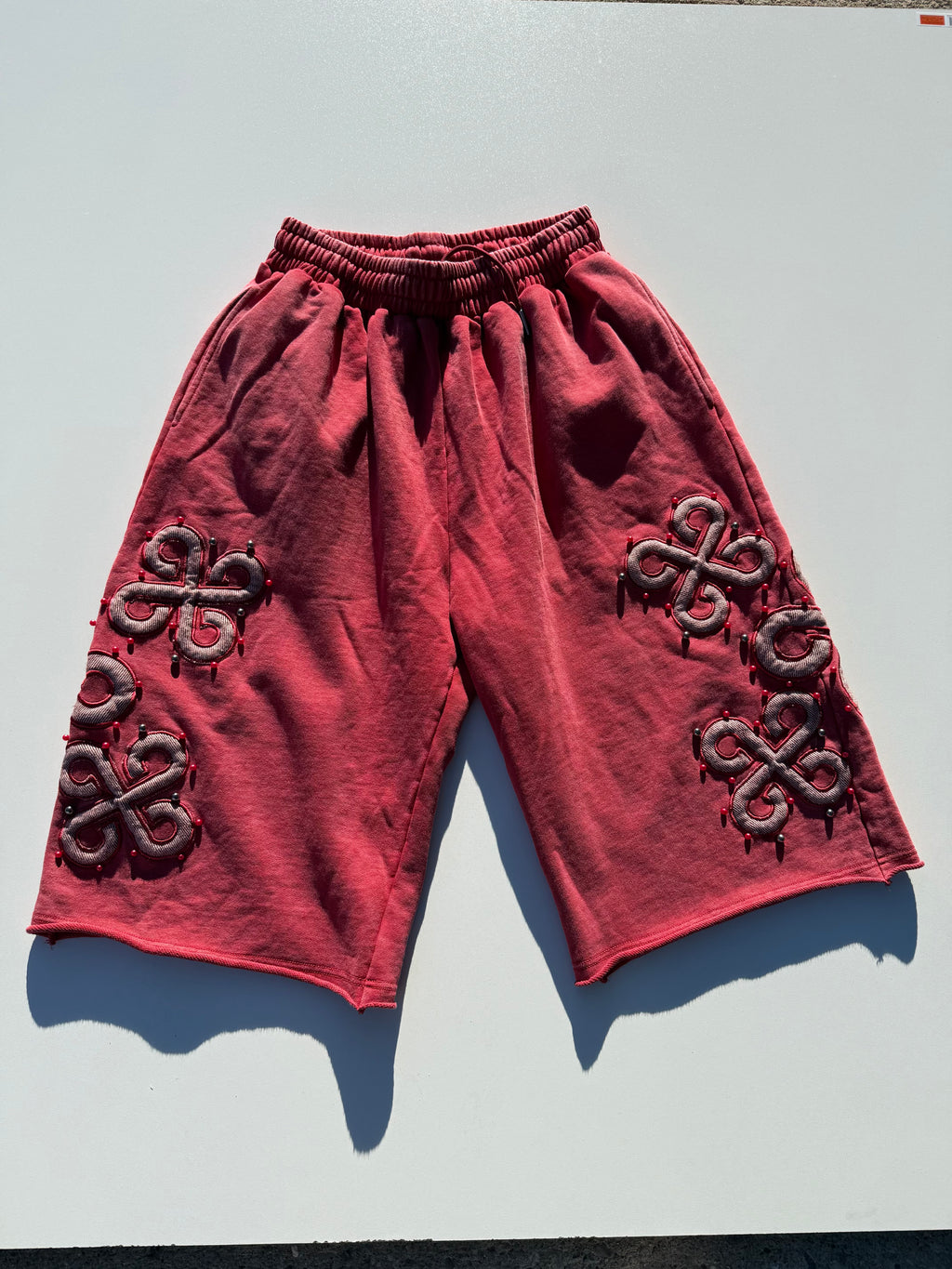 DW Studded Crest Shorts (Red)