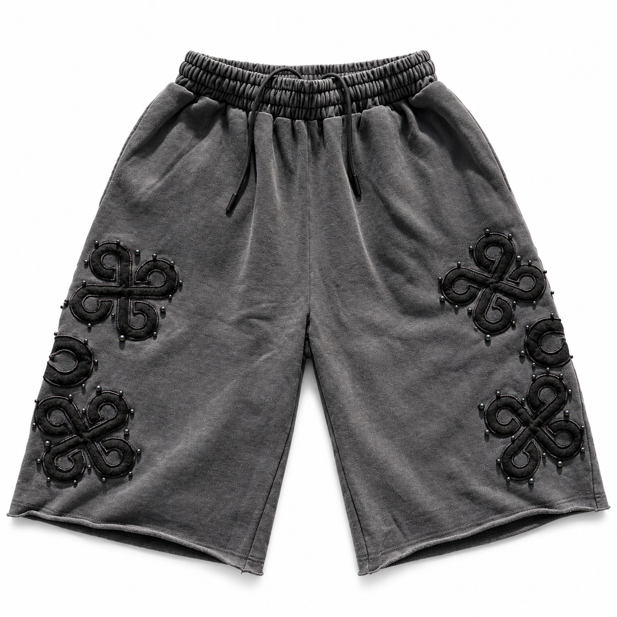 DW Studded Crest Shorts (Grey)