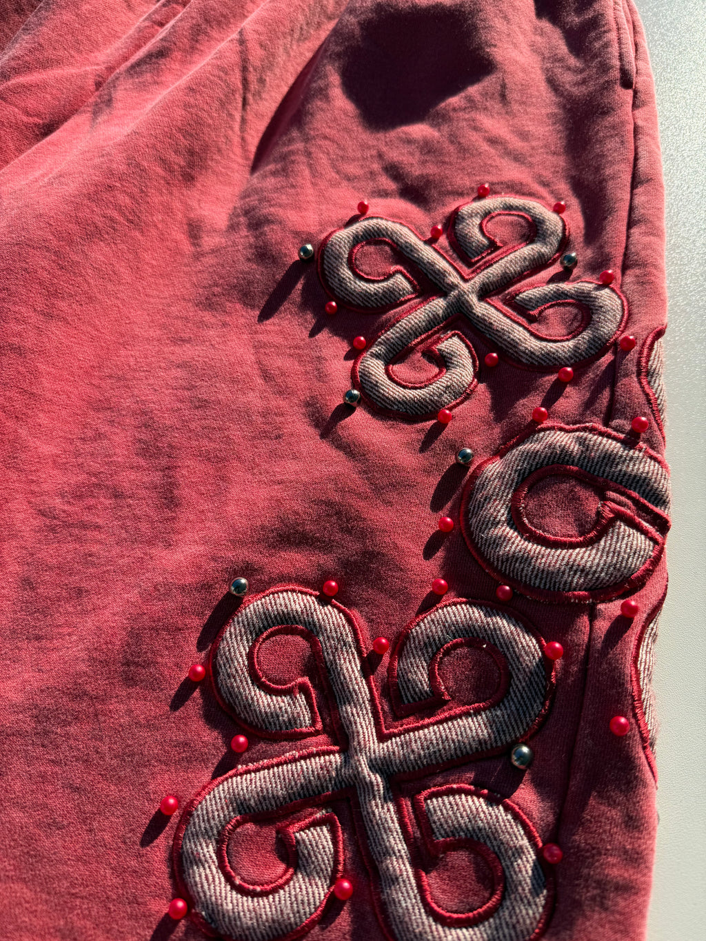 DW Studded Crest Shorts (Red)