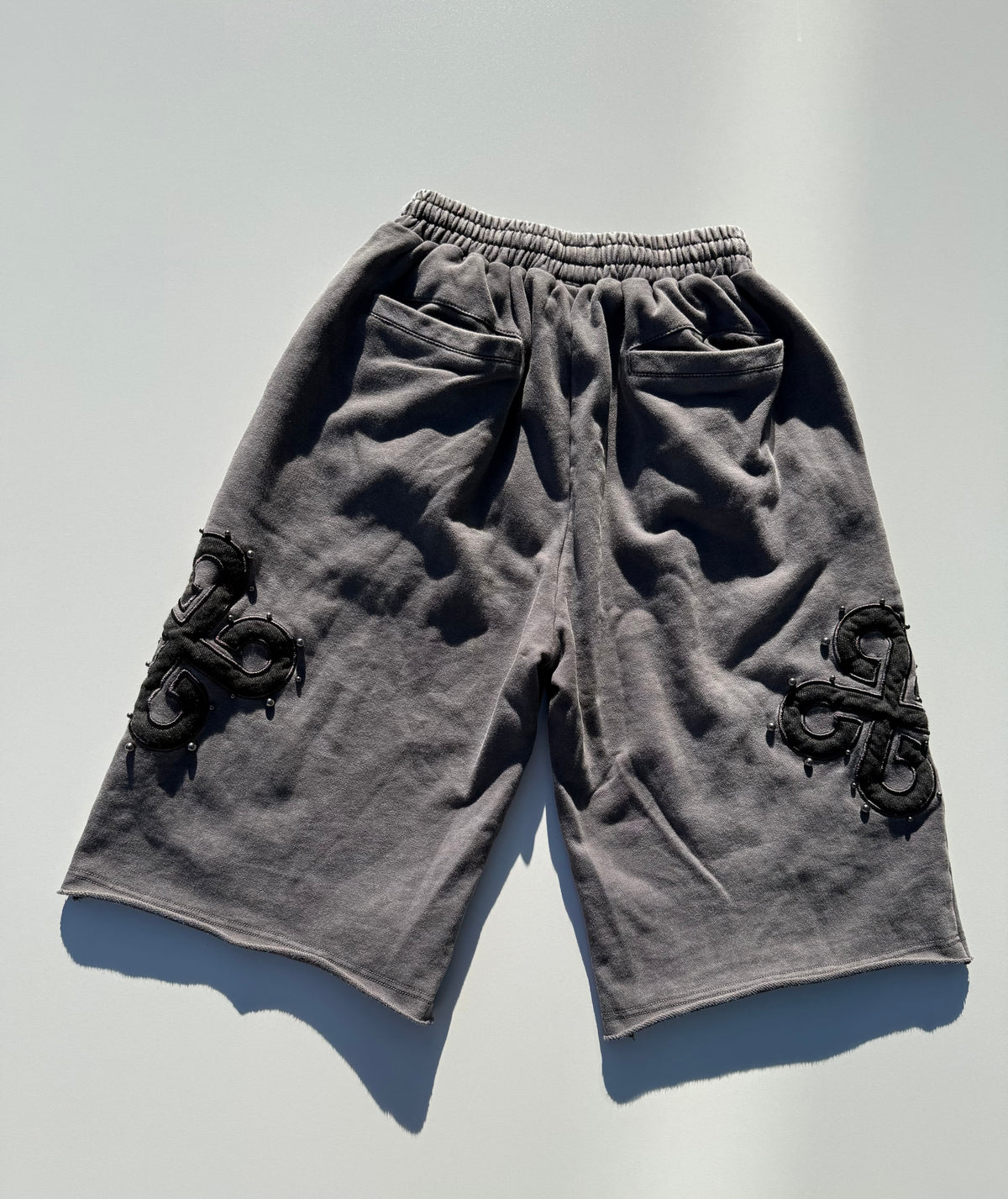 DW Studded Crest Shorts (Grey)