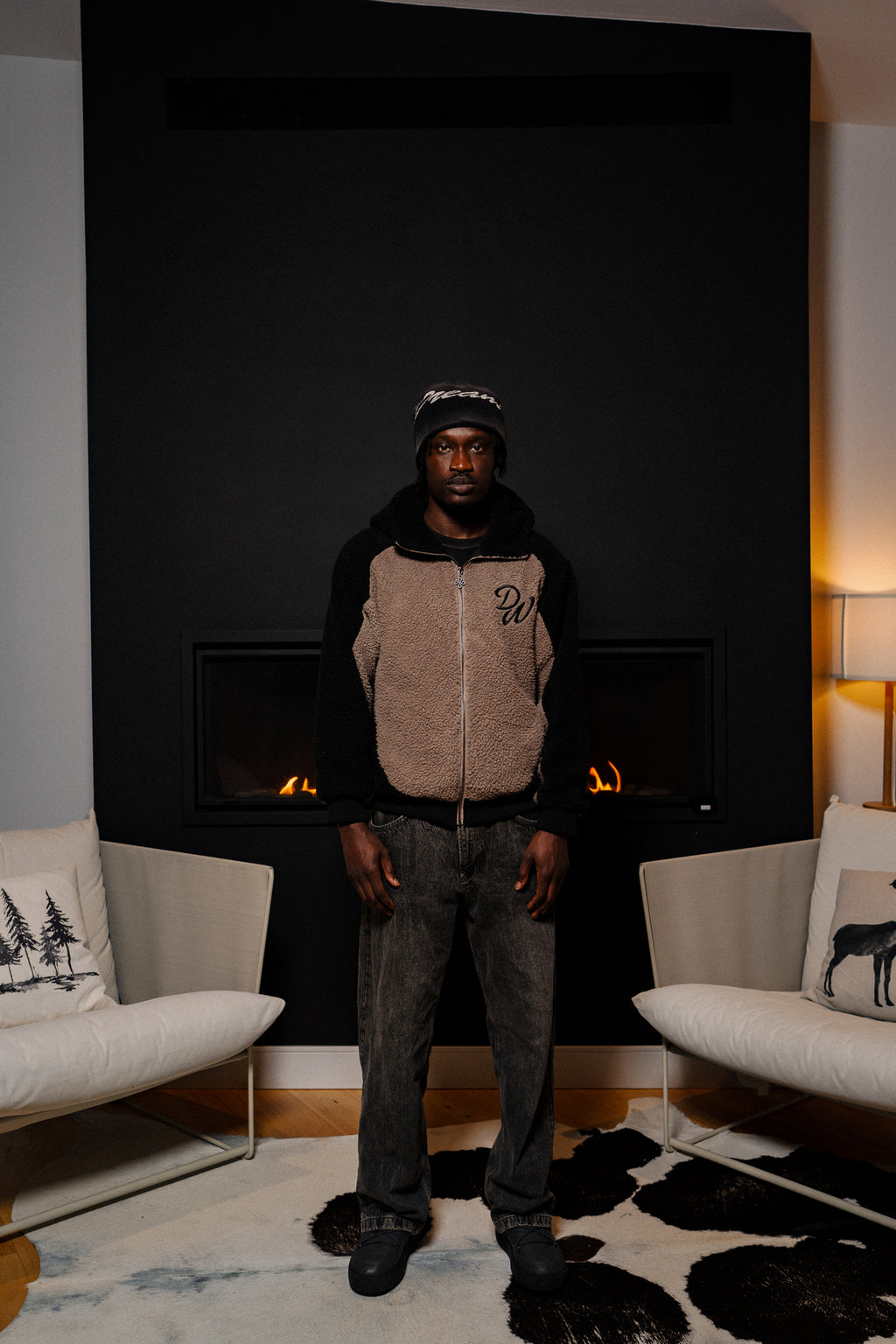 DW Wool Zip Hoodie (Brown)