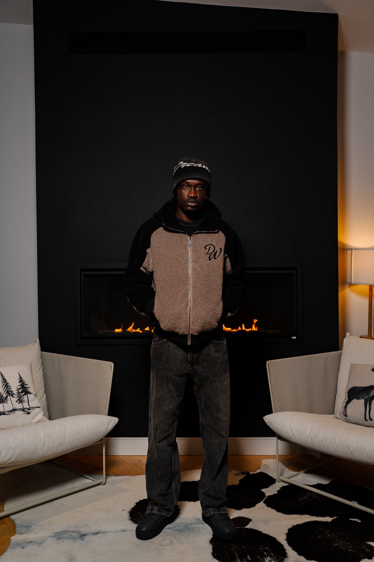 DW Wool Zip Hoodie (Brown)