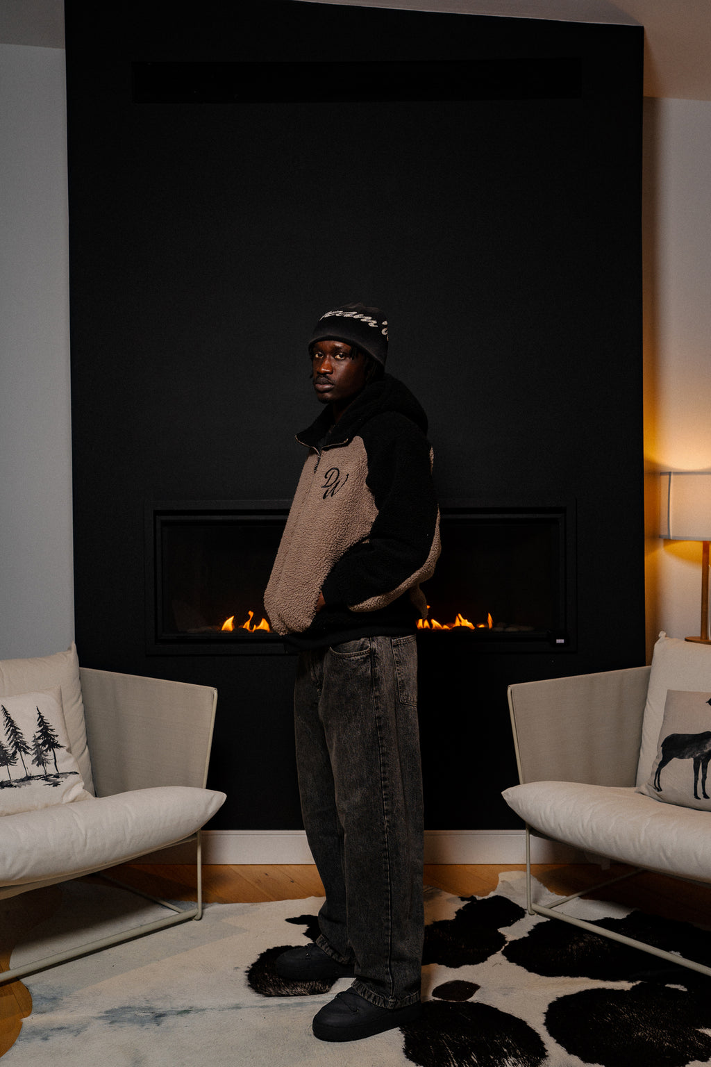 DW Wool Zip Hoodie (Brown)