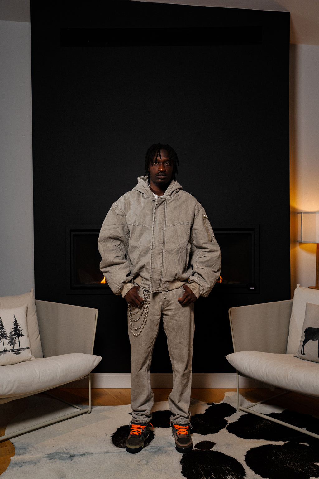 DW Bomber Jacket ( Light Grey Wash)