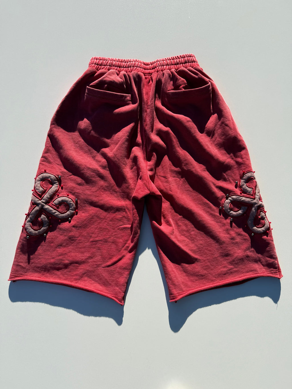 DW Studded Crest Shorts (Red)