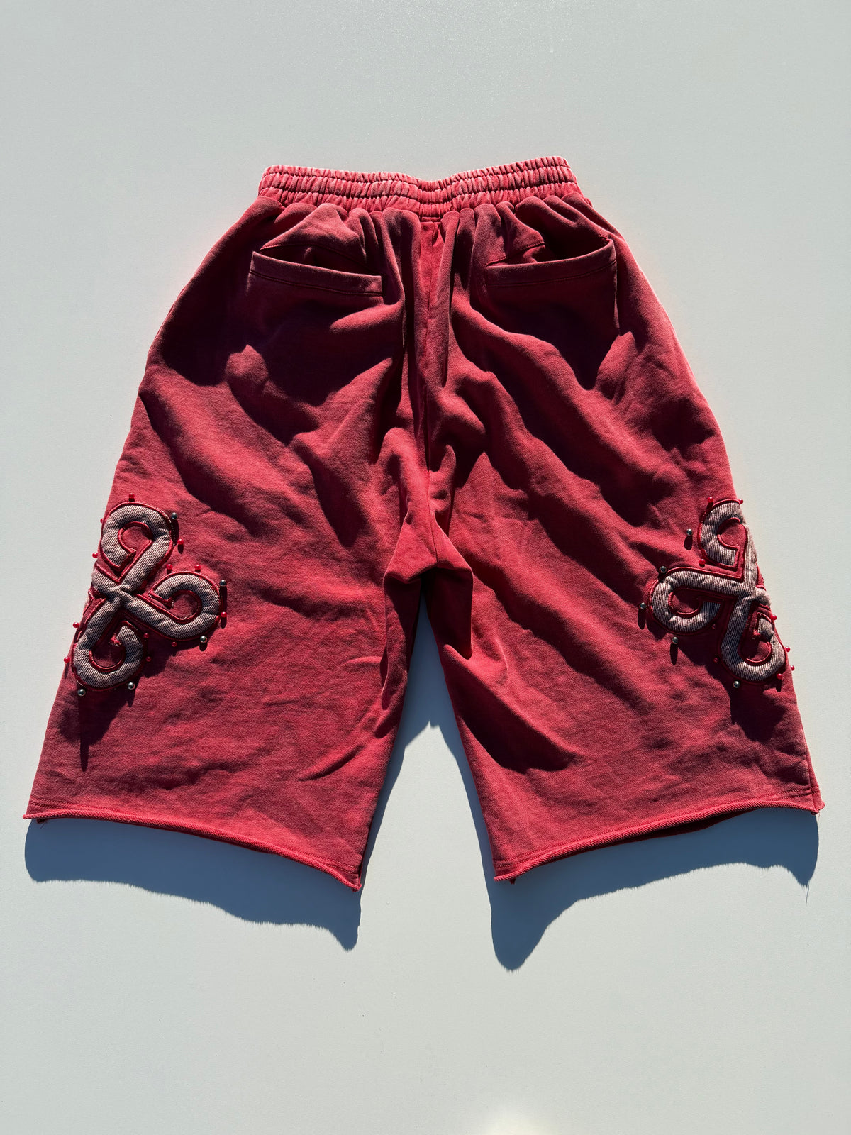 DW Studded Crest Shorts (Red)