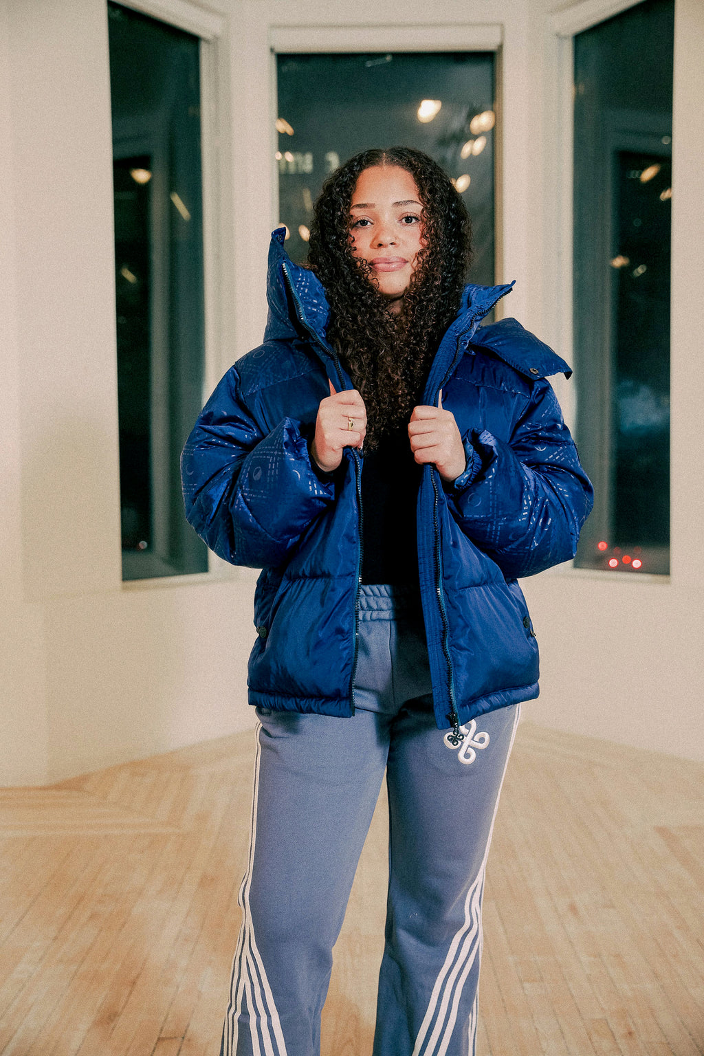 Dream Working Cloud Puffer Jacket  Navy Blue