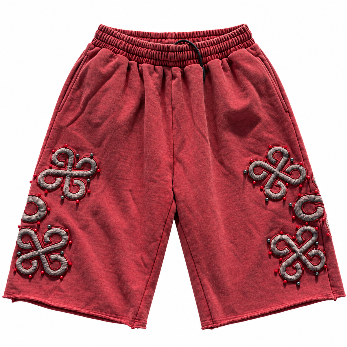 DW Studded Crest Shorts (Red)