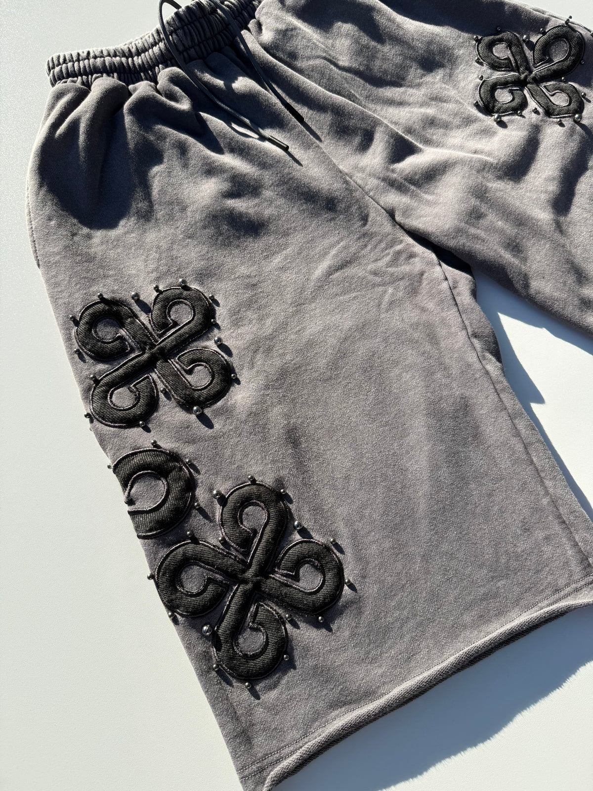 DW Studded Crest Shorts (Grey)