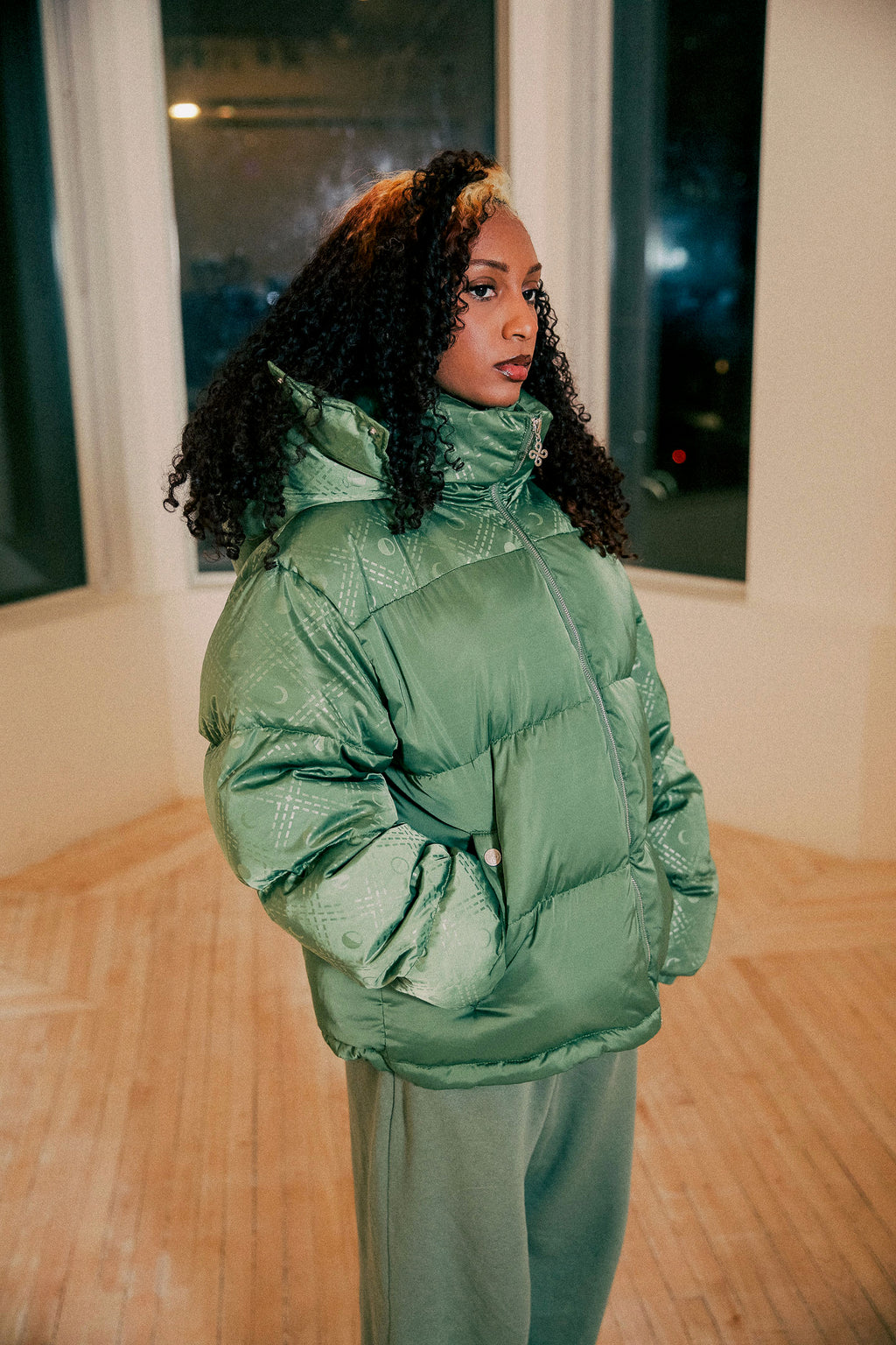 Dream Working Cloud Puffer Jacket  Olive