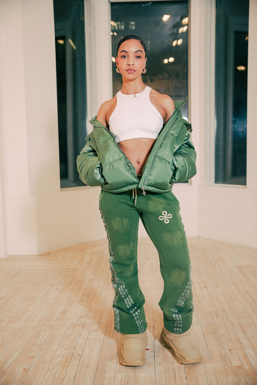 Dream Working Cloud Puffer Jacket  Olive