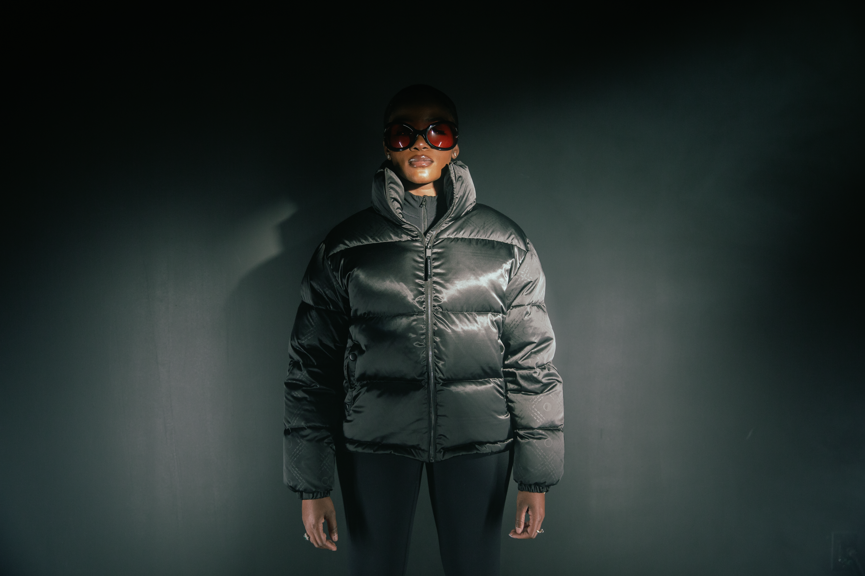 Dream working  Midnight Puffer Jacket (Women Model )