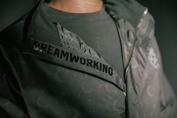 Close  up of dream working jacket 