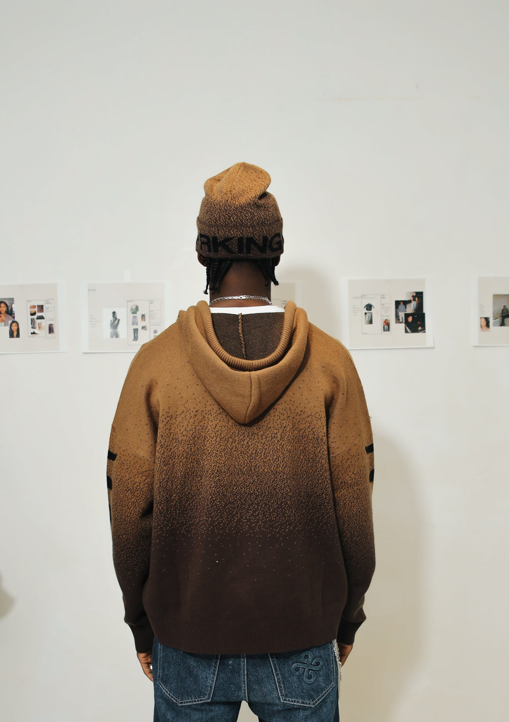 DW Knitted Hoodie (Brown)