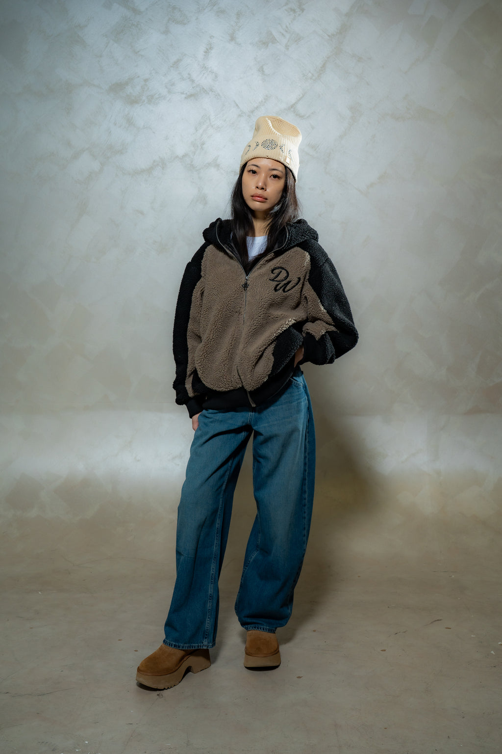 DW Wool Zip Hoodie (Brown)