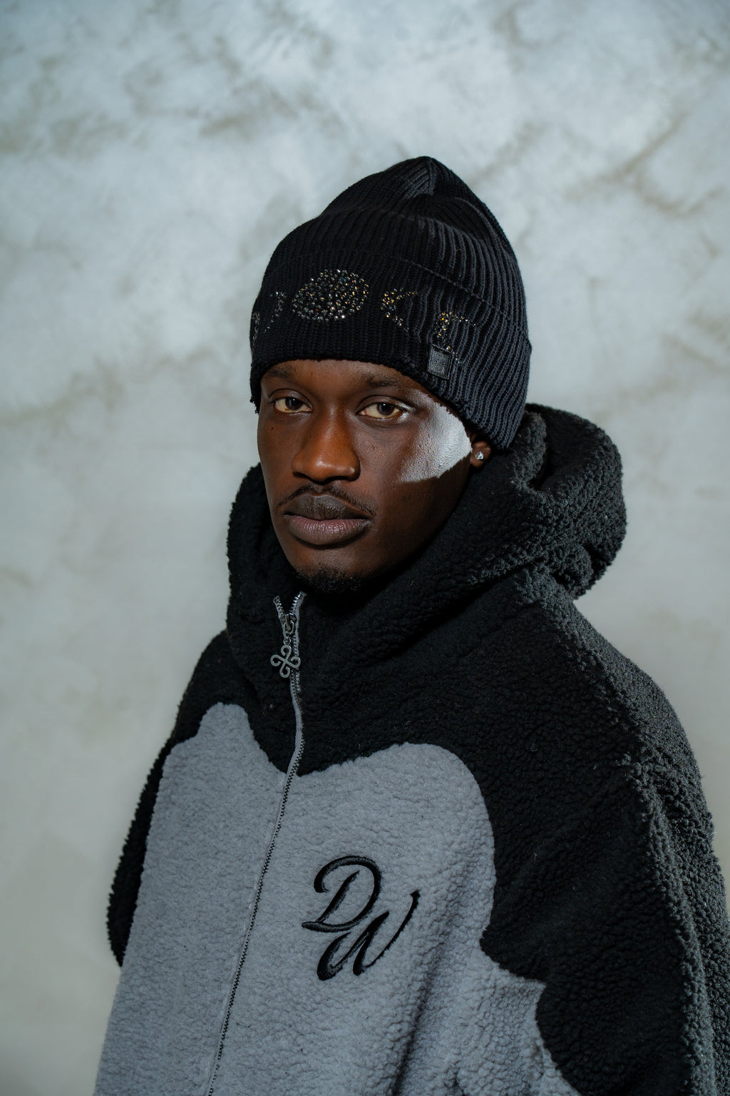 DW Rhinestone Beanie (Black)