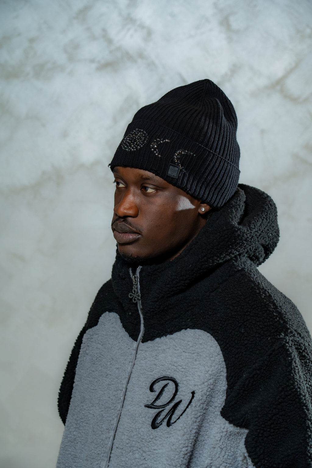 DW Rhinestone Beanie (Black)